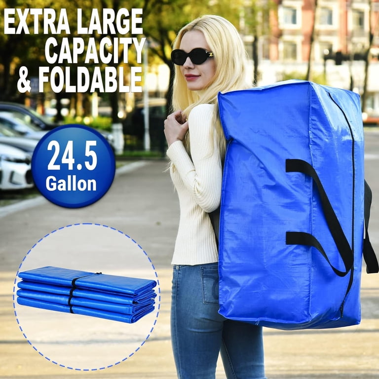 4 Pack Extra Large Heavy Duty Moving Bags with Zippers and