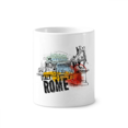 thumbnail image 1 of Italia Roma paisaje Teatro Romano Titular de cepillo de dientes de cerámica taza de regalo pluma blanco taza 350ml, 1 of 2
