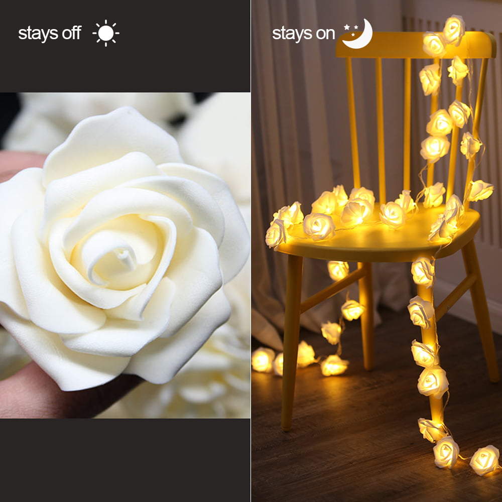 Details about   2.5M 20 LED Flower String Rose Light Fairy Valentine's Day Lamp Party Decor