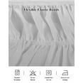 thumbnail image 5 of Gray Striped Wrap Around Bed Skirts for Queen Bed 18" Drop,Bed Skirt with Adjustable Elastic Belt Dust Ruffle Bed Valance for Bedroom Hotel Modern Minimalist Vertical Stripes Lines Bed Frame Cover, 5 of 7
