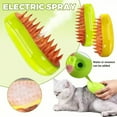 thumbnail image 3 of Cepillo Masajeador Autolimpiante para Gatos Mascotas – Recargable por USB, Elimina Nudos y Pelo Suelto, Cepillo de Aseo con Pulverizador y Masaje a Vapor, Color Verde, 3 of 6
