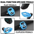 thumbnail image 6 of BUCKLOS Mountain Bike Pedals Clip in and Flat Platform Dual Sided, Lightweight Nylon Clipless Pedals Compatible with SPD Bicycle Cleats Cycling Shoes- Fit Gravel MTB Indoor Road Bike（PD-M650）, 6 of 7