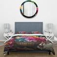 thumbnail image 3 of Designart "The Aloha Spirit of Hawaii" Floral Bedding Covert Set - Hawaii Multi-Color Landscapes Bed Set With 2 Shams, 3 of 6