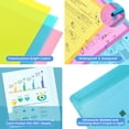 thumbnail image 4 of RYWESNIY Plastic Folders with Pockets and 2 Card Slots,2 Pocket Folders with Labels for School,Letter Size, Assorted Colors, 6 Pack, 4 of 6