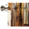 thumbnail image 6 of Rustic Barn Door Valance Curtain Colorful Farmhouse Wooden Western Wood Cabin Country Windows Short Curtain Valances for Kitchen Living Room Farmhouse Decor with Rod Pocket, One Panel 54X18 Inches, 6 of 6