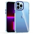thumbnail image 2 of For Apple iPhone 13 Pro Max 6.7" Transparent Clear Hybrid with Metal Buttons and Camera Protection Hard TPU Cover ,Xpm Phone Case [ Clear / Blue ], 2 of 3
