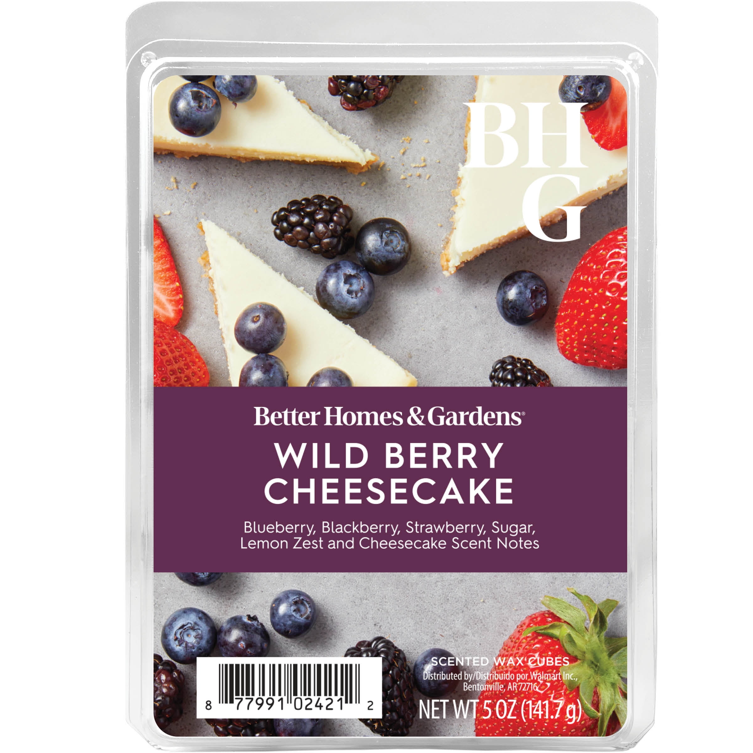 (5 pack) Wild Berries & Cheesecake Scented Wax Melts, Better Homes & Gardens, 5 oz (Value Size)