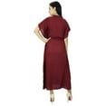 thumbnail image 5 of Bimba Women Long Solid Kaftan Soft Cotton Beach Cover Up Caftan Maxi, 5 of 5