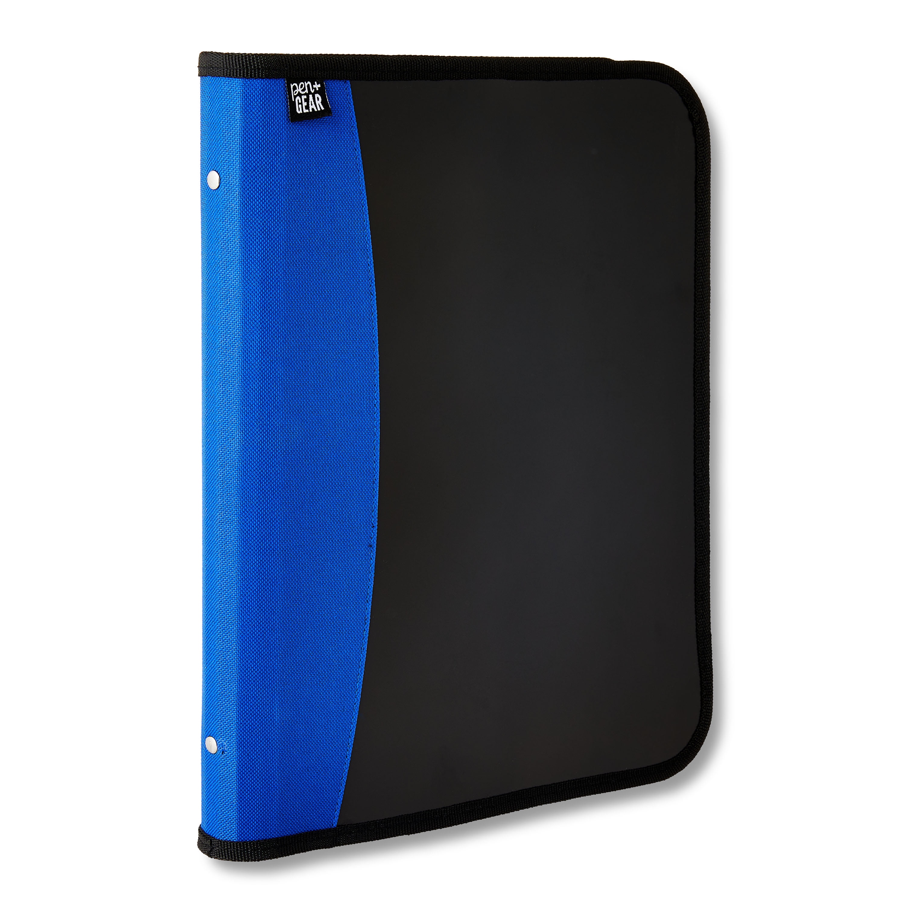 (2 pack) Pen+Gear Poly Zipper Binder, 1.5" Round 3 Ring , 10.75" x 1.75" x 13.5", Blue