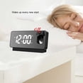 thumbnail image 3 of Injueey Reloj Digital espejo superficie reemplazo 180 grados fecha pantalla hogar dormir trabajo relojes alarmas termómetro Decoración del hogar Tipo 3, 3 of 6