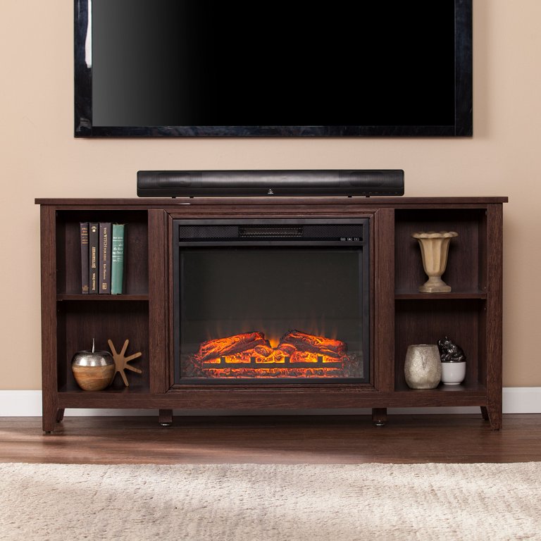 SEI Furniture Parkdale Base Electric Fireplace TV Stand – Espresso 55.5 x  27.75 Freestanding Indoor Electric Fireplaces - Walmart.com