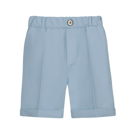 

Summer Savings Clearance 2024! itsun Todder Boys Uniform Shorts Toddler Kids Big Boy Fashion Solid Lattice Casual School Uniform Suit Shorts Light Blue 18-24 Months