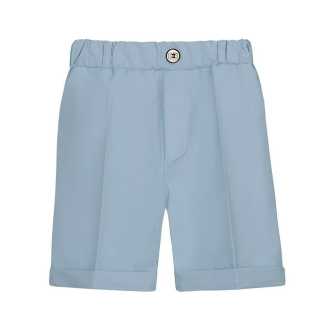 Toddler Boys Dress Shorts Straight Wide Leg Pants Solid Color Pull on Summer Shorts