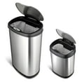 thumbnail image 3 of NINESTARS Poubelles à Capteur de Mouvement en Acier Inoxydable 13,2 Gallons & 3,2 Gallons, 3 of 11