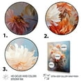 thumbnail image 3 of Designart "Peach White Mums love expression II" Floral & Botanical Floater Framed Canvas Print, 3 of 7