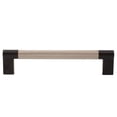 thumbnail image 2 of Stone Harbor Hardware Urban Cabinet Pull, 128 Millimeters, Satin Nickel with Matte Black Ends, 2 of 3