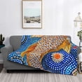 thumbnail image 2 of Yiaed Colorful Dot Art Fish Print Blanket Throw Blanket Soft Cozy Flannel Blanket for Home Bed Sofa Couch Chair-50"x40", 2 of 6