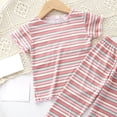 thumbnail image 4 of mgoYE Girls Pajamas 12-18 Months Short Sleeve and Pants 2Pcs Pajama Set for Kids Summer Cozy Sleepwear Pink, 4 of 4
