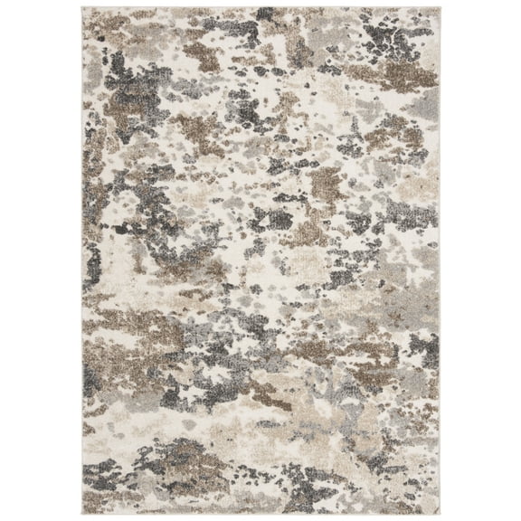 SAFAVIEH Spirit Mira Abstract Area Rug, Taupe/Ivory, 6'7" x 9'