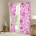 thumbnail image 3 of jejeloiu Cartoon Cute Flower Blackout Curtains Set of 2 (52x84 Each),Kawaii Floral Window Curtains,Hotpink Peach Blossom Curtains and Drapes For Kids,Luxury Bedroom Decor, 3 of 6