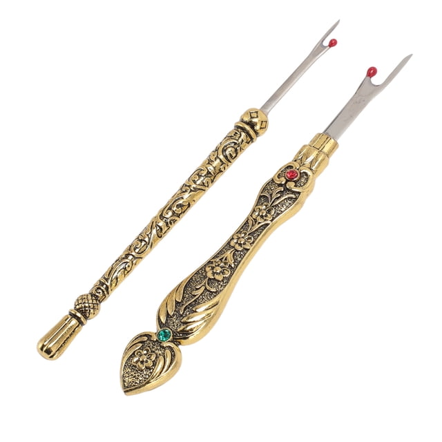 Hand Stitch Remover, Retro Seam Remover Metal 2pcs Quickly Removal for Leatherwork