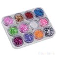 thumbnail image 5 of UDIYO 12 Colors UV Gel Acrylic DIY Glitter Decoration Nail Art Sequins Powder Set, 5 of 5