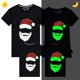 thumbnail image 1 of Camisetas navideñas a juego para la familia, diseño exclusivo, Papá Noel luminoso, camiseta navideña familiar, 1 of 4