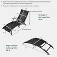 thumbnail image 2 of Gymax Ensemble de 2 Chaises Longues de Patio Pliables avec Dossier à 5 Niveaux Fauteuil Inclinable d'Extérieur, 2 of 9