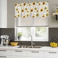 thumbnail image 4 of 2 Pack Valances for Window, Sunflower Short Curtains for Kitchen Bedroom Living Room, Summer Botanical Farmhouse Floral Elegant Rod Pocket Small Window Treatment Valance Drapes 60 x 18 Inch, 4 of 8