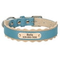 thumbnail image 2 of Pet Artist Soft Leather Personalized Dog Collar Pet Name ID Tag Engraved Small Large Dogs, 2 of 12