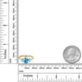 thumbnail image 6 of Gem Stone King 2.21 Ct Oval Swiss Blue Topaz 18K Yellow Gold Plated Silver Ring, 6 of 6