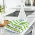 thumbnail image 2 of Cotton Clinic Farmhouse Kitchen Towels 12 Pack 16x26 - Green White, 2 of 6