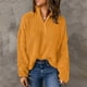 thumbnail image 2 of Blusa de manga larga con cuello en V y cuello en V para mujer, informal, sexy, a la moda, de Color sólido Fridja  hjk2641, 2 of 7