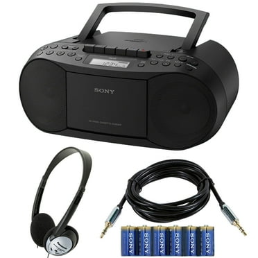 Sony Bluetooth CD/Radio Boombox, Black, ZS-RS60BT - Walmart.com