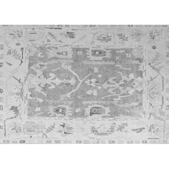 Ahgly Company Indoor Rectangle Oriental Gray Traditional Area Rugs, 2' x 5'