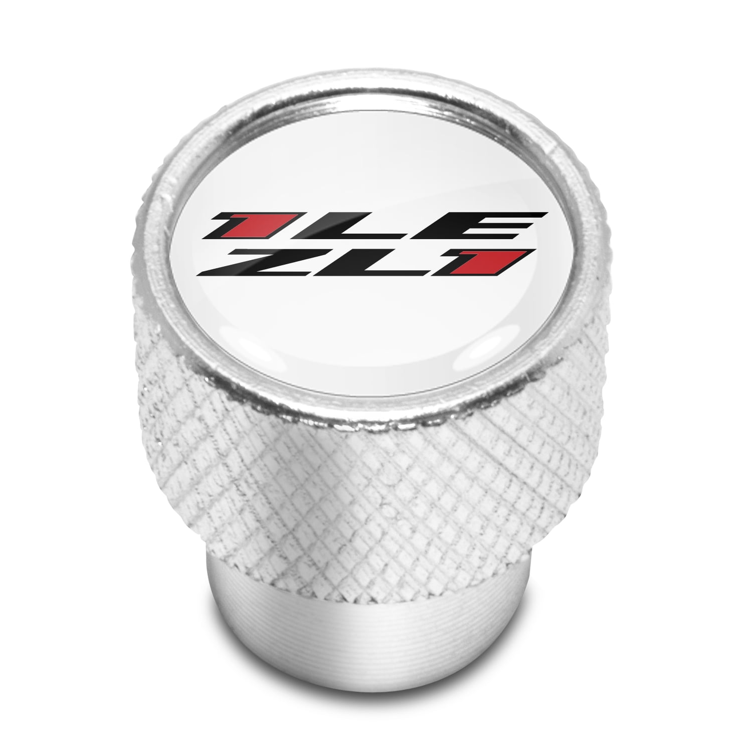 Chevrolet Camaro ZL11LE Logo White Shining Silver Aluminum Tire Valve Stem Caps