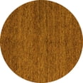 thumbnail image 1 of Ahgly Company Machine Washable Indoor Round Abstract Yellow Modern Area Rugs, 6' Round, 1 of 4