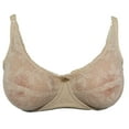 thumbnail image 4 of BIMEI See Through Bra Underwired Silicone Breast Forms Pocket Bra Mastectomy Fake Prosthesis,Beige,38 for ABCD, 4 of 7