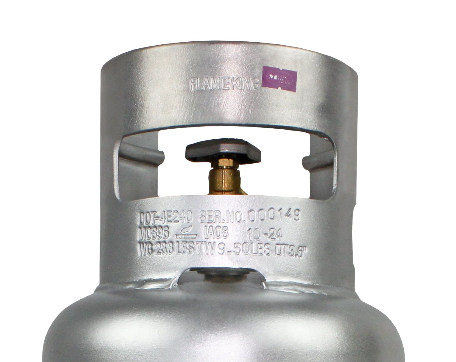 Flame King 10lb Aluminum Propane Tank with Opd Valve, Corrosion-Resistant for Outdoor Grilling and RV Use