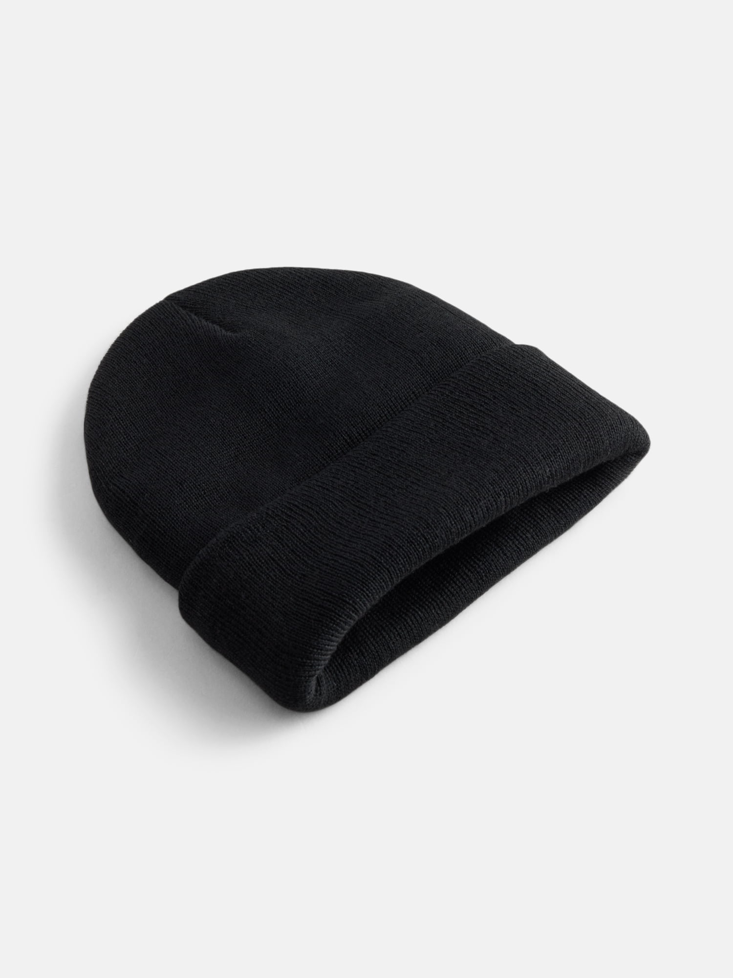 George Men's Knit Cuffed Beanie Hat, Black