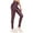 Red, variant on Women's Faux Leather Thermal Leggings Fleece Lined Warm Yoga Pants with Pockets