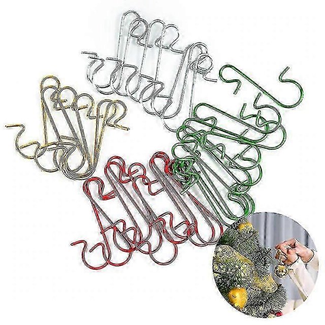 50pcs Christmas Ornament S-shaped Hooks Xmas Tree Ball Pendant Hanging Decoration Holders For Home P