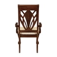 thumbnail image 5 of Miekor Furniture Dark Cherry Finish Formal Dining Armchairs 2pc Set Fabric Upholstered Seat Traditional Design Room Furniture W5U875, 5 of 6