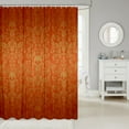 thumbnail image 2 of Damask Gothic Bathroom Accessories Adults Antique Victorian Shower Curtain Set 72"Wx72"L,Orange Sugar Skull Vintage Baroque Floral Goth Bath Curtain, 2 of 6