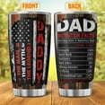 thumbnail image 2 of Funny Dad Gift with Nutrition Facts, Rustic American Design Stainless Steel Tumbler, 20oz Insulated Coffee Cup for Father, Husband, Grandpa, Birthday, Father''s Day Present, 2 of 6