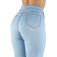 thumbnail image 2 of Fashion2Love Women's Juniors Bell Bottom High Waist Flared Stretch Jeans, 2 of 11
