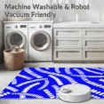 thumbnail image 5 of ODIKA 6'x6' Machine Washable Non-Slip Area Rug, Untamed Wilderness Stripe High Traffic Rug, Blue, 296537, 5 of 5