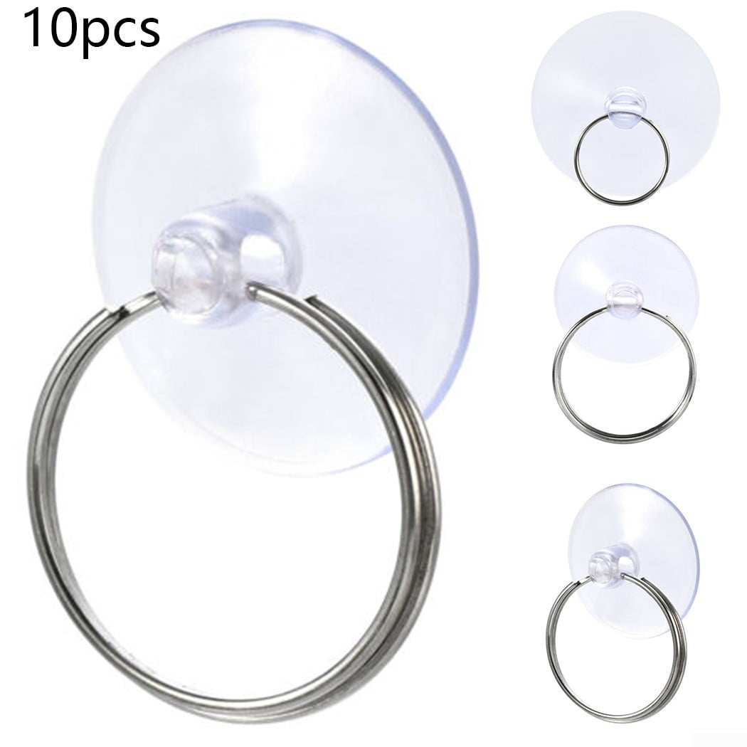 10X Transparent Suction Cup Sucker For Window Wall Ha Bathroom-Perfect Hook C5A7 