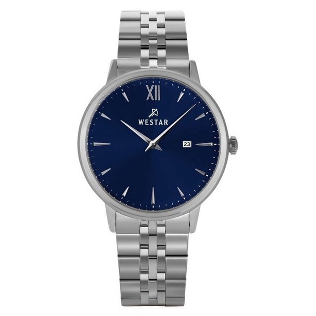Westar Profile Stainless Steel Blue Dial Quartz 50215STN104 Men's Watch
