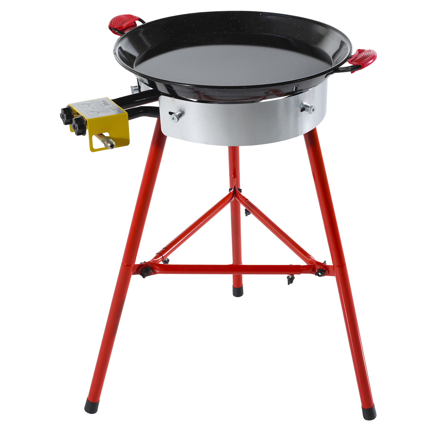 Ringg Chef Series Compact Outdoor Propane Flat Top Cooking Kit, 18-in. Enameled Steel Pan, Dual Burner & Stand for Camping and Backyards